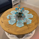 Snowflake Leaf Table Centre 5x7 6x10 7x12 In the hoop machine embroidery designs