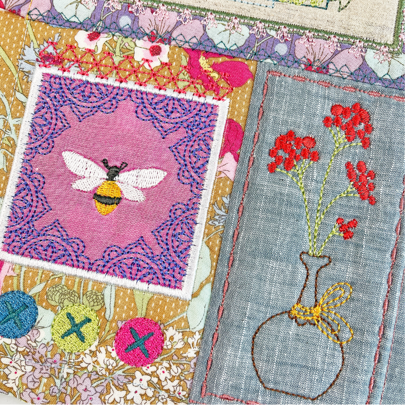 BOM Treasured Notions Quilt - Block 9 In the hoop machine embroidery designs