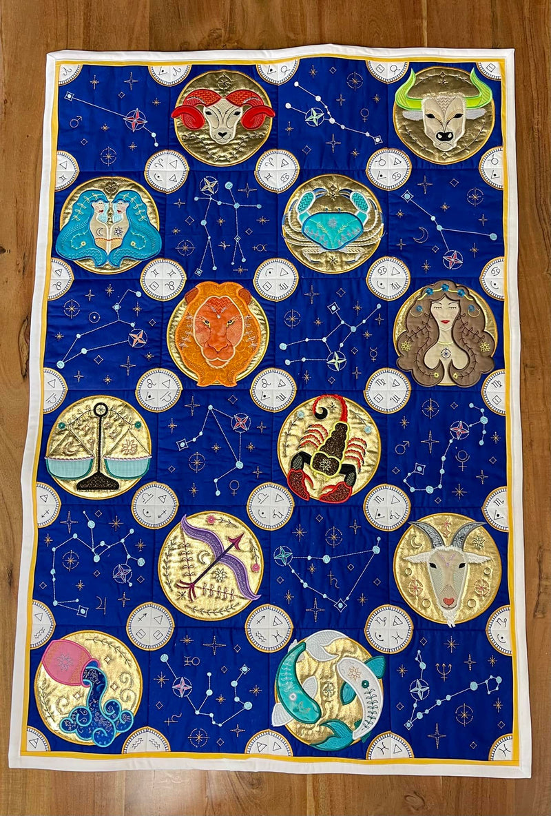 Bulk Pack BOM Zodiac Quilt - All 24 Blocks In the hoop machine embroidery designs